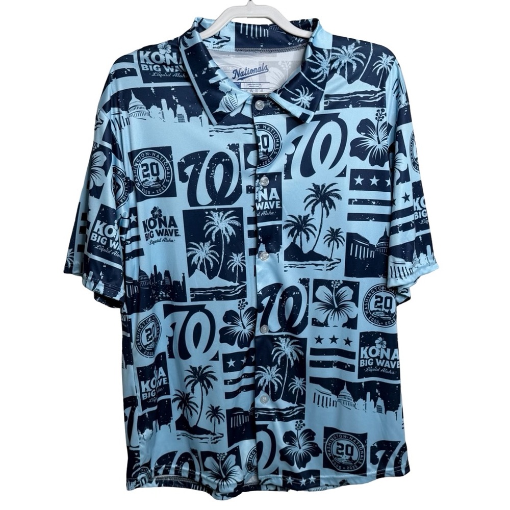 Washington Nationals x Kona Big Wave 20th Anniversary Hawaiian Shirt - Size‎ L